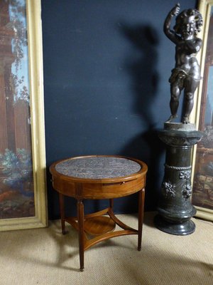 Vintage Mahogany Bouillotte Table-WSV-677393