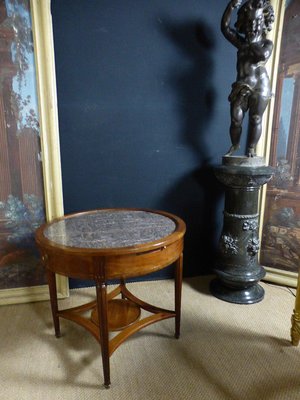 Vintage Mahogany Bouillotte Table-WSV-677393