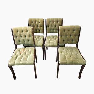 Vintage Mahogany Chesterfield Dining Chairs, Set of 4-WQQ-1030772