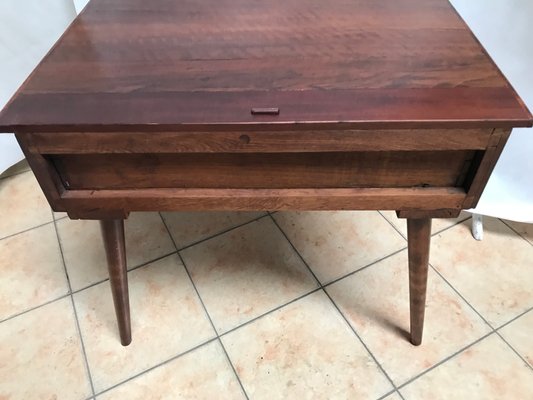 Vintage Mahogany & Oak Side Table-WQQ-1174620