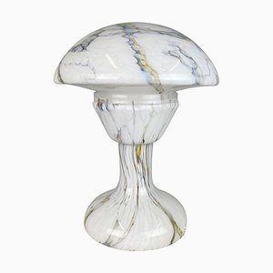 Vintage Marbled Glass Mushroom Table Lamp, 1930s-TZ-1310012