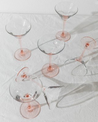 Vintage Martini Glasses, 1980s, Set of 6-HVJ-2041688