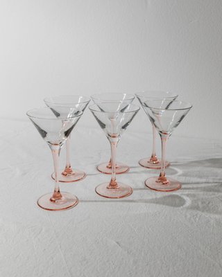 Vintage Martini Glasses, 1980s, Set of 6-HVJ-2041688