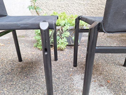 Vintage Mastro Chairs in Iron by Afra & Tobia Scarpa, 1970s, Set of 4-OHK-2020602