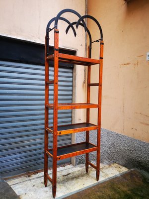 Vintage Metal and Teak Shelf, 1970s-NA-1240155