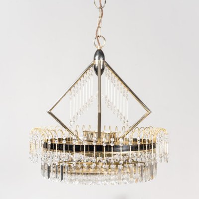 Vintage Metal & Brass Chandelier, 1970s-ZLY-1219687