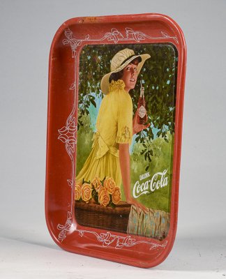 Vintage Metal Coca Cola Tray, 1980s-RAQ-1353459