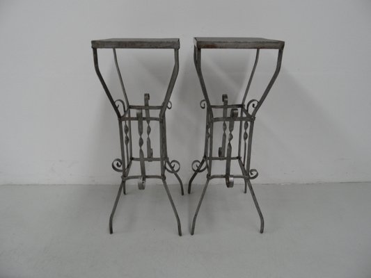 Vintage Metal Garden Tables, Set of 2-PNJ-1334345