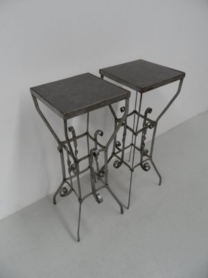 Vintage Metal Garden Tables, Set of 2-PNJ-1334345