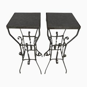 Vintage Metal Garden Tables, Set of 2-PNJ-1334345