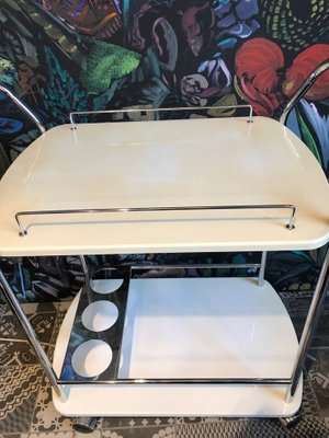 Vintage Metal Serving Table, 1980s-QUC-1115033