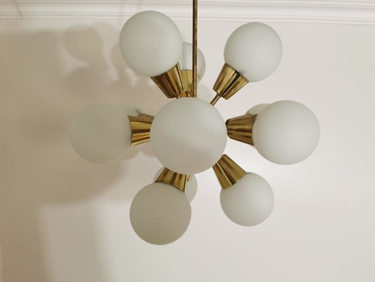 Vintage Metal Sputnik Chandelier, 1970s-QJA-1112060