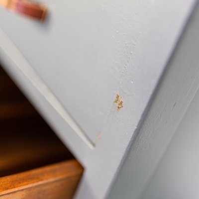 Vintage Metal & Wood Optician Chest of Drawers, 1940s-ZLY-844555