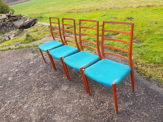 Vintage Mid-Century Mod. 82 Kitchen Chairs by Niels O Möller-YFS-1153957