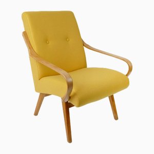 Vintage Mid-Century Yellow Wool Armchair, 1960s-HDN-1726525