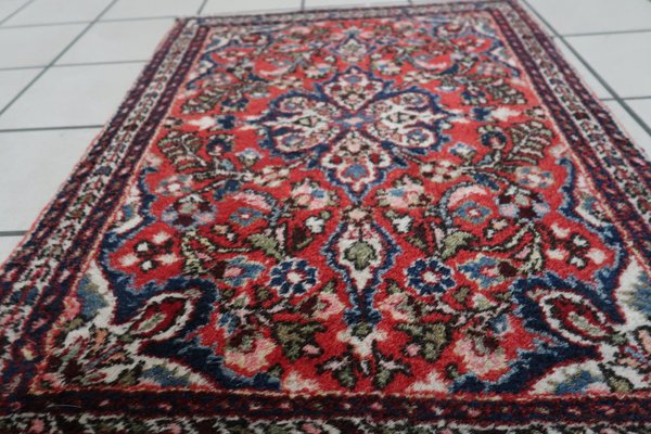 Vintage Middle Easterm Handmade Sarouk Rug 1960s-JZV-1703297