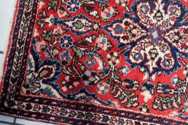 Vintage Middle Easterm Handmade Sarouk Rug 1960s-JZV-1703297