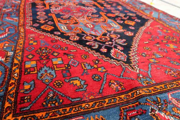 Vintage Middle Eastern Handmade Hamadan Rug, 1950s-JZV-1352669