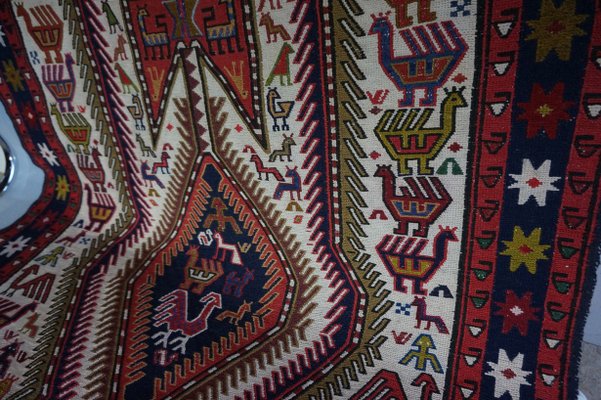 Vintage Middle Eastern Wool Kilim Carpet, 1960s-EA-565782