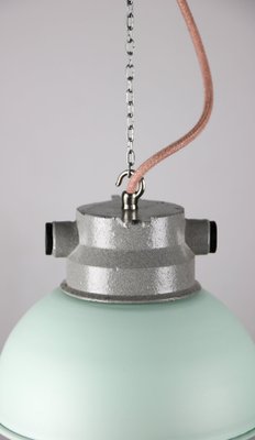 Vintage Mint Small Industrial Pendant Lamp from TEP-HGJ-739251