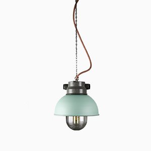 Vintage Mint Small Industrial Pendant Lamp from TEP-HGJ-739251