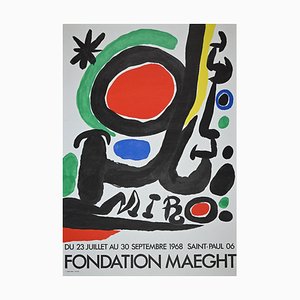 Vintage Mirò Exhibition Poster from Galerie Maeght, Offset and Lithograph, 1968-ZCI-942578