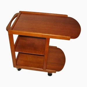 Vintage Mobile Bar in Beech & Teak, 1970s-XHP-1241296