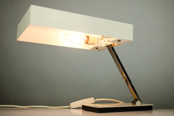 Vintage Model 6878 Table Lamp in White from Kaiser, 1960s-FUP-965519