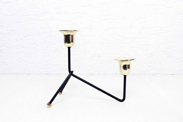 Vintage Modern Brass Candleholder, 1970s-BQF-1105530