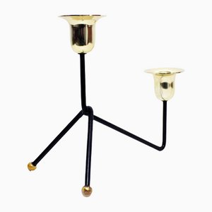 Vintage Modern Brass Candleholder, 1970s-BQF-1105530