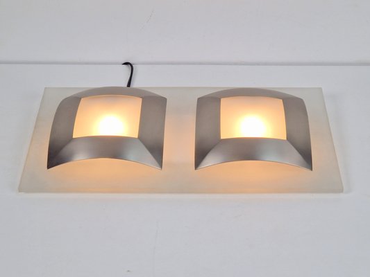 Vintage Modern Wall Lamp in Glass & Metal, 1980s-AXJ-1779695