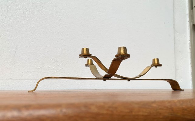 Vintage Movable Brass Candleholder, 1970s-UAH-1342043