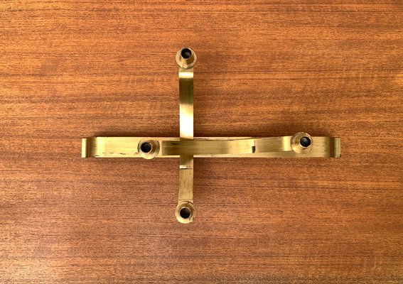 Vintage Movable Brass Candleholder, 1970s-UAH-1342043