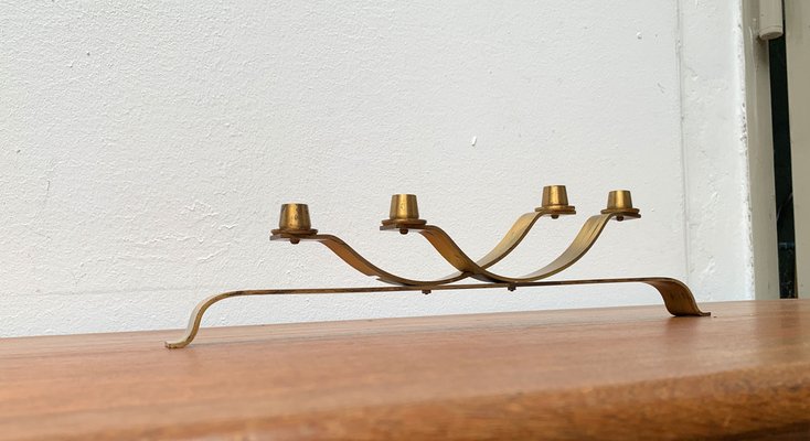 Vintage Movable Brass Candleholder, 1970s-UAH-1342043