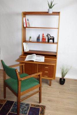 Vintage Multi-Function Teak Bookcase attributed to Johannes Andersen, 1960s-HJY-2020355