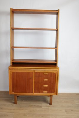 Vintage Multi-Function Teak Bookcase attributed to Johannes Andersen, 1960s-HJY-2020355