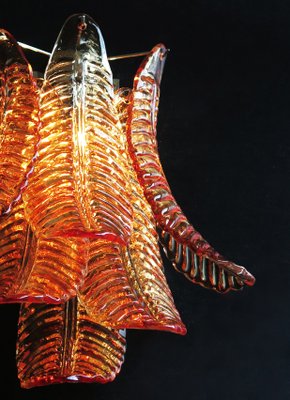 Vintage Murano Amber Felci Glass Wall Sconces, 1990s, Set of 2-FHZ-1818556