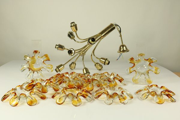 Vintage Murano Glass Blossom Pendant Lamp from Mazzega, 1960s-FUP-664524