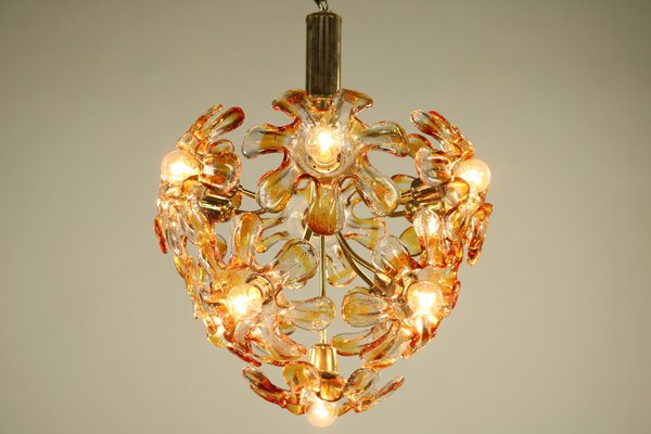 Vintage Murano Glass Blossom Pendant Lamp from Mazzega, 1960s-FUP-664524