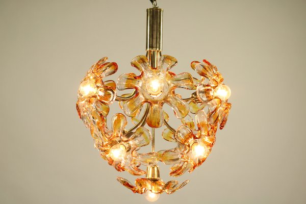 Vintage Murano Glass Blossom Pendant Lamp from Mazzega, 1960s-FUP-664524