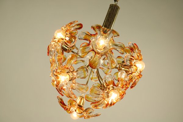 Vintage Murano Glass Blossom Pendant Lamp from Mazzega, 1960s-FUP-664524