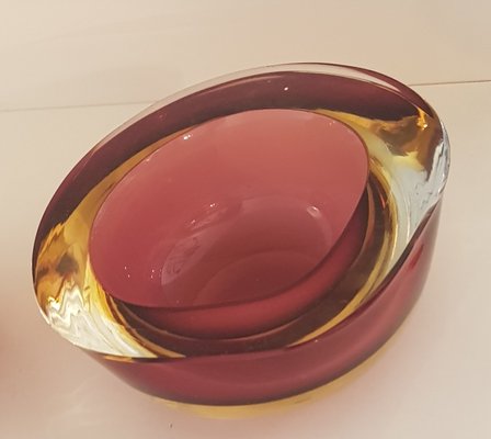 Vintage Murano Glass Bowls by Flavio Poli, 1950s, Set of 2-QDP-595866