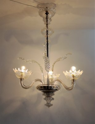 Vintage Murano Glass Chandelier, 1950s-VNE-644517