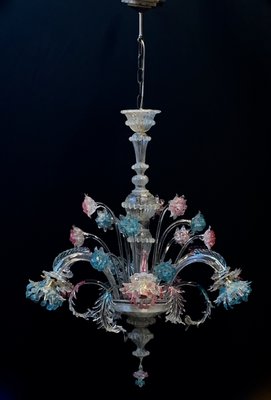 Vintage Murano Glass Chandelier by Galliano Ferro, 1950s-XQC-1427765