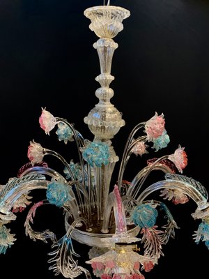 Vintage Murano Glass Chandelier by Galliano Ferro, 1950s-XQC-1427765