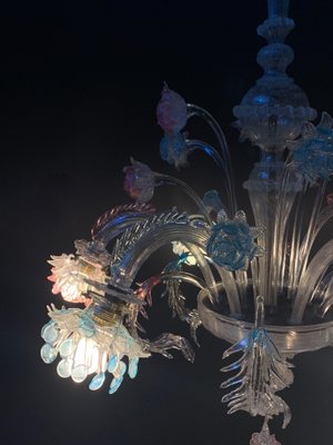 Vintage Murano Glass Chandelier by Galliano Ferro, 1950s-XQC-1427765