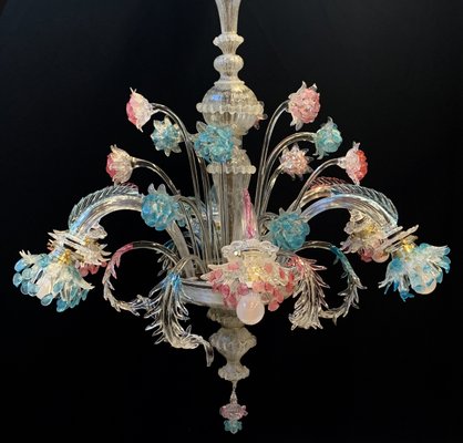 Vintage Murano Glass Chandelier by Galliano Ferro, 1950s-XQC-1427765