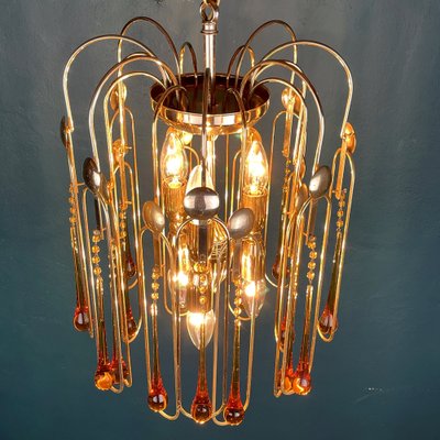 Vintage Murano Glass Chandelier by Paolo Venini, 1960s-WQC-1189561