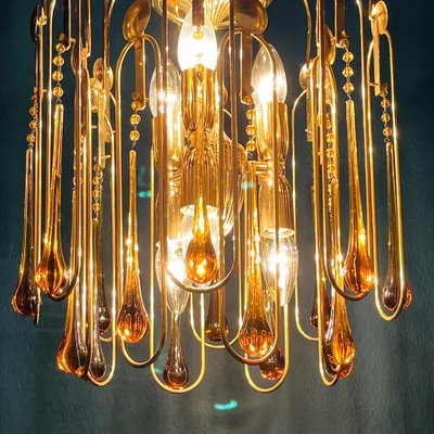 Vintage Murano Glass Chandelier by Paolo Venini, 1960s-WQC-1189561