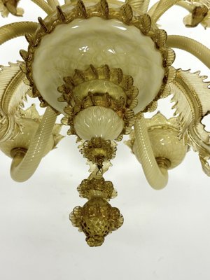 Vintage Murano Glass Chandelier with Gold, 1950s-OT-1767803